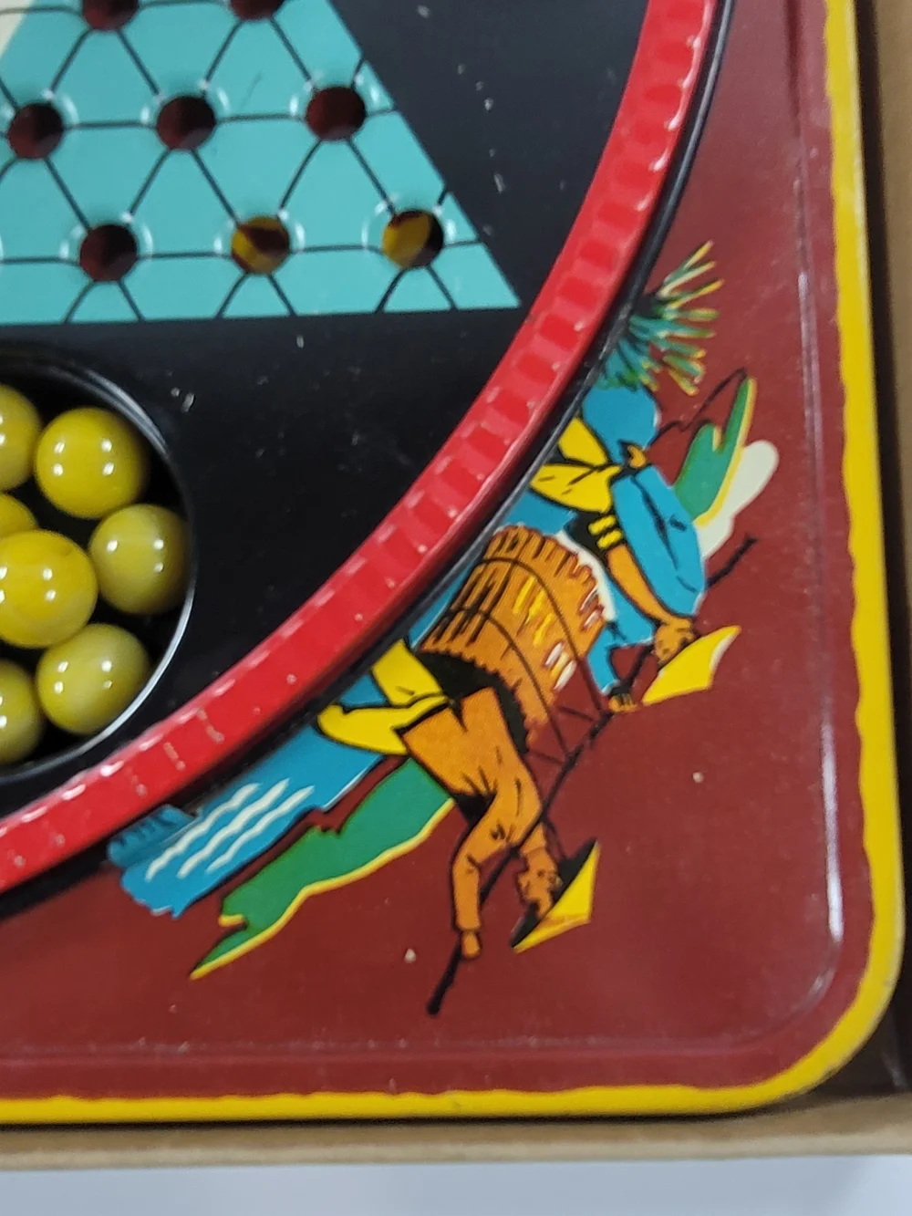 Vintage Pagoda Chinese Checkers Game In Original Box Ranger Steel No. 650
